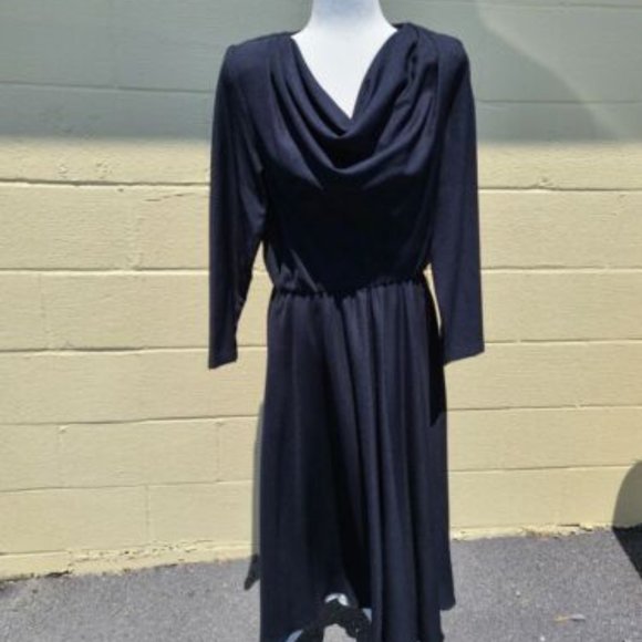 Clues Collection New York Paris Black Formal Evening Gown Dress - Picture 3 of 8